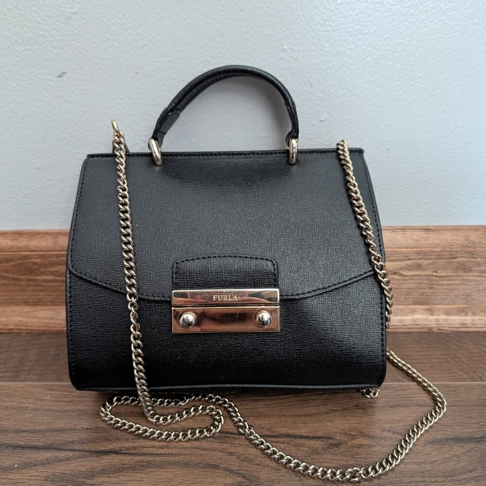 Furla Julia Mini Leather Top-Handle Crossbody Bag